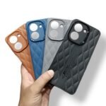 Redmi A5 4G Cover Leather Look Silicone Camera Protection Case