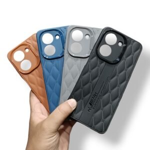 Redmi A5 4G Cover Leather Look Silicone Camera Protection Case