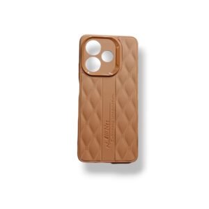 OPPO A5 Pro 4G Cover Leather Look Silicone Camera Protection Case - Brown