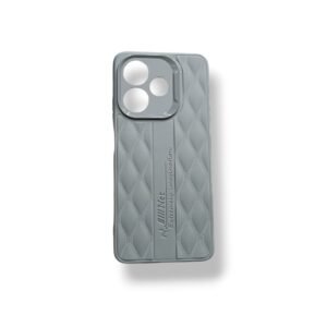 OPPO A5 Pro 4G Cover Leather Look Silicone Camera Protection Case - Grey