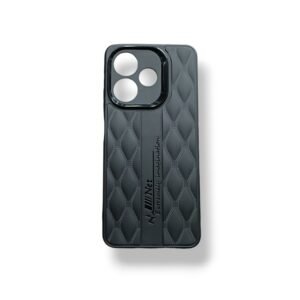 OPPO A5 Pro 4G Cover Leather Look Silicone Camera Protection Case - Black