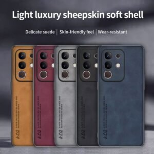 Vivo Y29 4G Sheepskin Leather Design Phone Case