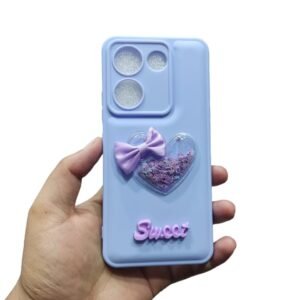Tecno Camon 20 / Camon 20 Pro Shiny Glitter Case - Tecno Camon 20 / Camon 20 Pro, Purple Heart