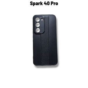Tecno Spark 40 Pro Leather Woven Case - Tecno Spark 40 Pro, Black