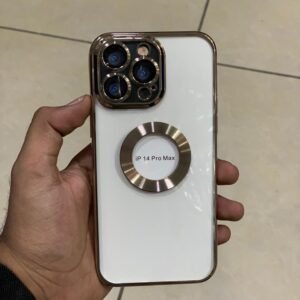 iPhone 14 Pro High Quality Clear Shockproof Case - Golden