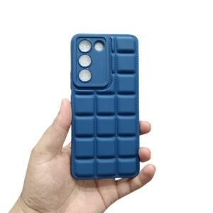 Vivo Y100 4G Puffer Leather Case - Vivo Y100 4G, Blue Box