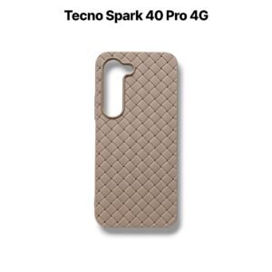 Tecno Spark 40 Pro Leather Woven Case - Tecno Spark 40 Pro, Golden Woven