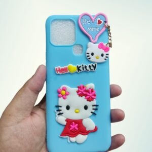 Infinix Smart 6 Back Cover - Infinix Smart 6, Sky Blue Kitty