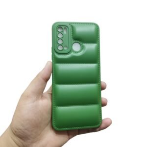 Tecno Pouvior 4 / 4 Pro Puffer Case - Tecno Pouvior 4 / 4 Pro, Green Down