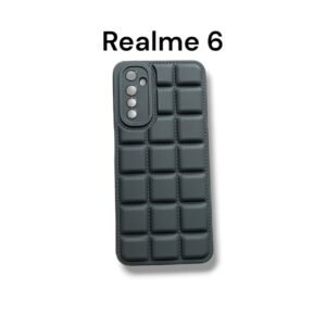 Realme 6 Puffer Silicone Case - Realme 6, Black