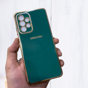 Samsung Galaxy A23 4G Air Baig Four Side Diamond Cut Clear Shockproof Case - Samsung A23, Green Electro