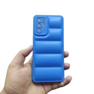 OPPO Reno 6 ( 4G ) Soft Matt Color Butto Matte Shockproof Case - OPPO Reno 6 ( 4G ), Blue Down