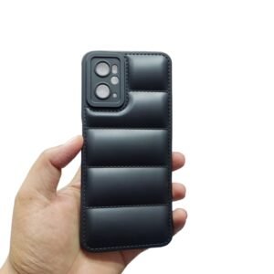 OPPO A96 / A76 / Realme_ 9i Leather Fabric Case - OPPO A96 / A76 / Realme_ 9i, Black Down