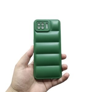 OPPO F17 Pro Puffer Shockproof Case - OPPO F17 Pro, Green Puffer