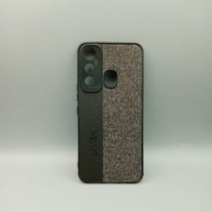 Infinix Hot 11 Leather Fabric Case - Infinix Hot 11, Black