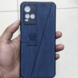 Vivo_ Y21 2021 / Y21S / Y33S / Y21A / Y2 Matte Shockproof Case - Vivo_ Y21 2021 / Y21S / Y33S / Y21A / Y21T / Y33T / T1X, Blue Wood Leather