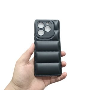 Itel S23 Plus ( S23+ ) Back Cover Soft P Puffer Case - Itel S23 Plus, Black Puffer