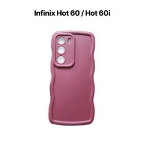 Infinix Hot 60 / Hot 60i Silicone Matte Case - Infinix Hot 60 / 60i, Maroon Wavy