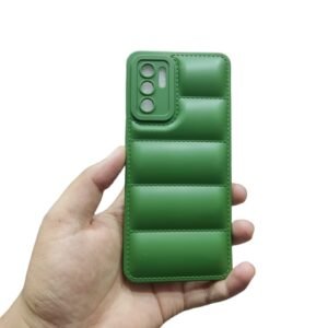 OPPO Reno 6 ( 4G ) Soft Matt Color Butto Matte Shockproof Case - OPPO Reno 6 ( 4G ), Green Down