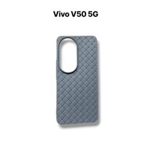 Vivo V50 5G Silicone Matte Case - Vivo V50 5G, Grey Woven