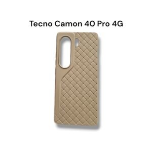 Tecno Camon 40 Pro 4G Puffer Silicone Case - Tecno Camon 40 Pro, Golden Woven