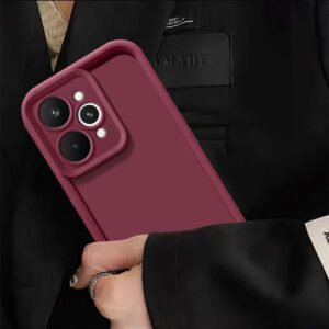 Realme 15 5G Silicone Matte Case - Realme 15 5G, Maroon