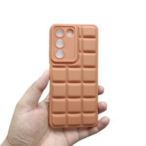 Vivo Y100 4G Puffer Leather Case - Vivo Y100 4G, Brown Box