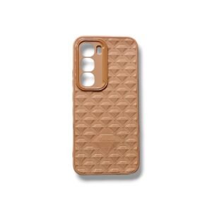 Infinix Hot 60 Pro Plus 4G Leather Woven Case - Hot 60 Pro Plus, Brown Dimond
