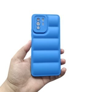 Poco X3 GT ( X3 GT ) Back Cover Soft Puf Puffer Case - POCO X3 GT, Blue Puffer