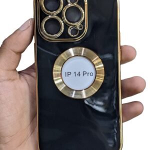 iPhone 14 Pro High Quality Clear Shockproof Case - Black Electro