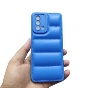 OPPO F19 / A95 Puffer Case - OPPO F19 / A95, Blue Down