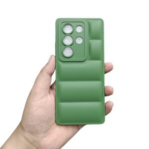Itel S25 Ultra Mobile Puffer Case - Itel S25 Ultra, Green Puffer