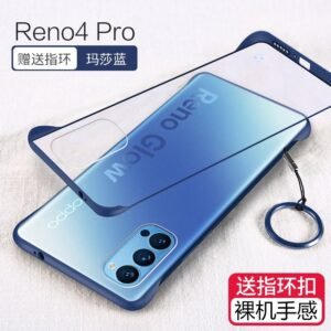 OPPO Reno 4 Pro ( 4G ) Rimless Design Ca Rimless Matte Case - OPPO Reno 4 Pro, Blue Without Ring