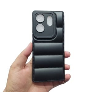 Infinix Zero 30 4G Puffer Matte Case V2 - Infinix Zero 30 4G, Black Puffer