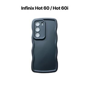 Infinix Hot 60 / Hot 60i Silicone Matte Case - Infinix Hot 60 / 60i, Black wavy