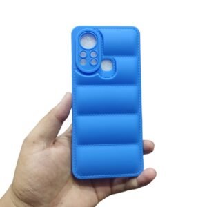 Infinix Hot 11s Puffer Shockproof Case - Infinix Hot 11s, Blue Down