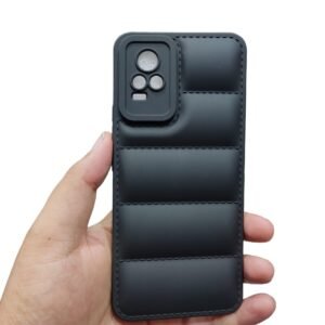 Vivo_ V20 / V21E Soft Matt Color Button Matte Shockproof Case - Vivo_ V20 / V21E, Black Down