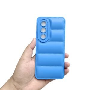Itel S25 Mobile Puffer Case - Itel S25, Blue Puffer