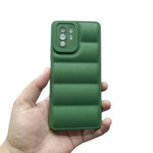 Poco X3 GT ( X3 GT ) Back Cover Soft Puf Puffer Case - POCO X3 GT, Green Puffer