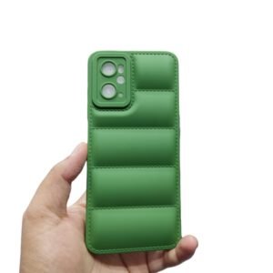 OPPO A96 / A76 / Realme_ 9i Leather Fabric Case - OPPO A96 / A76 / Realme_ 9i, Green Down