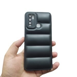 Vivo Y30 / Y50 / Y30i Puffer Matte Case - Vivo Y30 / Y50 / Y30i, Black Down