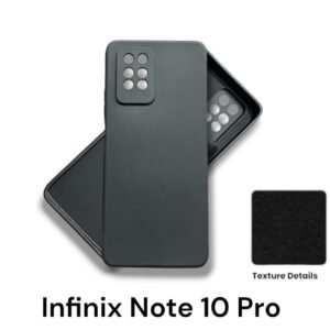 Infinix Note 10 Pro Silicone Matte Case - Infinix Note 10 Pro, Black Official