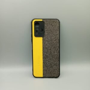 Vivo_ Y21 2021 / Y21S / Y33S / Y21A / Y2 Matte Shockproof Case - Vivo_ Y21 2021 / Y21S / Y33S / Y21A / Y21T / Y33T / T1X, Yellow Leather