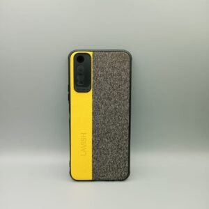 Vivo_ Y20 / Y20s / Y20G / Y12S / Y12A La Leather Fabric Case - Vivo_ Y20 / Y20s / Y20G / Y12S / Y12A, Yellow Leather
