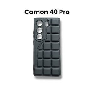 Tecno Camon 40 Pro 4G Puffer Silicone Case - Tecno Camon 40 Pro, Black