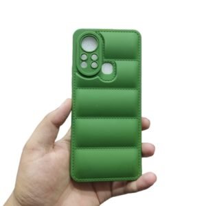 Infinix Hot 11s Puffer Shockproof Case - Infinix Hot 11s, Green Down