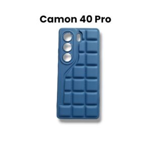 Tecno Camon 40 Pro 4G Puffer Silicone Case - Tecno Camon 40 Pro, Blue