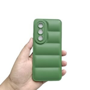 Itel S25 Mobile Puffer Case - Itel S25, Green Puffer