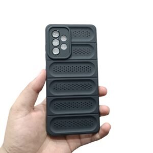 Samsung Galaxy A13 4G ( A13 4G ) Soft Pu Puffer Case - Samsung A13, Black Dot