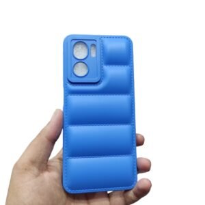 OPPO A57 4G Silicone Shockproof Case - OPPO A57 4G, Blue Puffer